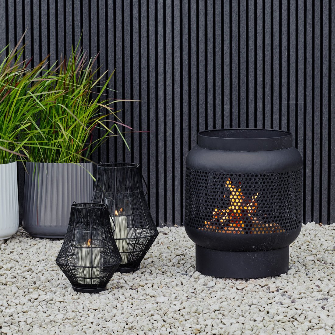 Vega Curve Wirework Lantern - Medium - Skandi London