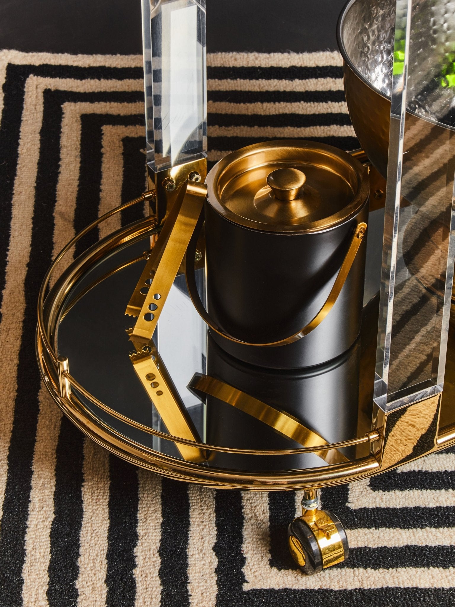 Kelda Black And Gold Finish Ice Bucket - Skandi London