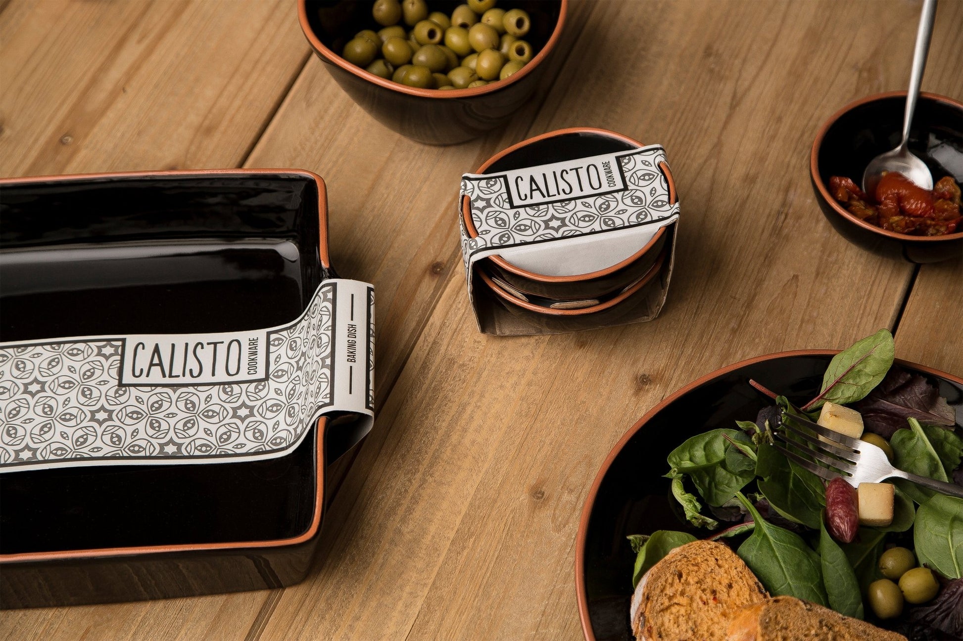 Set Of Two Britta Black Glazed Mini Bowls - Skandi London