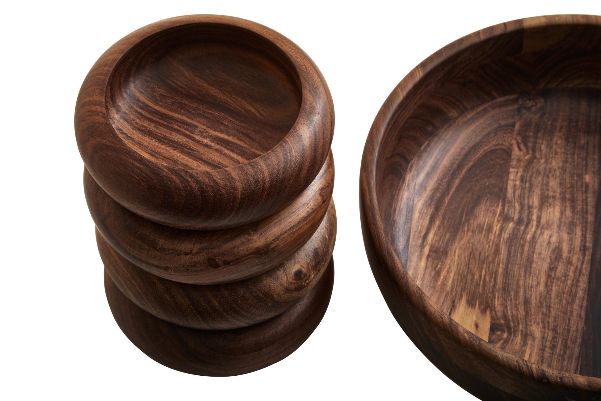 Heidrun 5pc Sheesham Wood Salad Bowl Set - Skandi London
