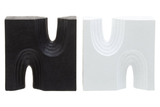 Bo Set Of Two Black And White Bookends - Skandi London