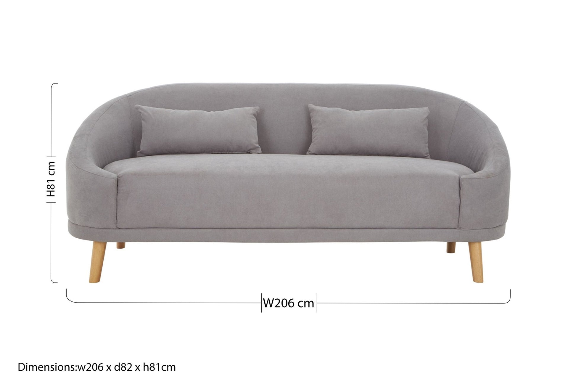 Fritha Grey Linen Sofa - Skandi London