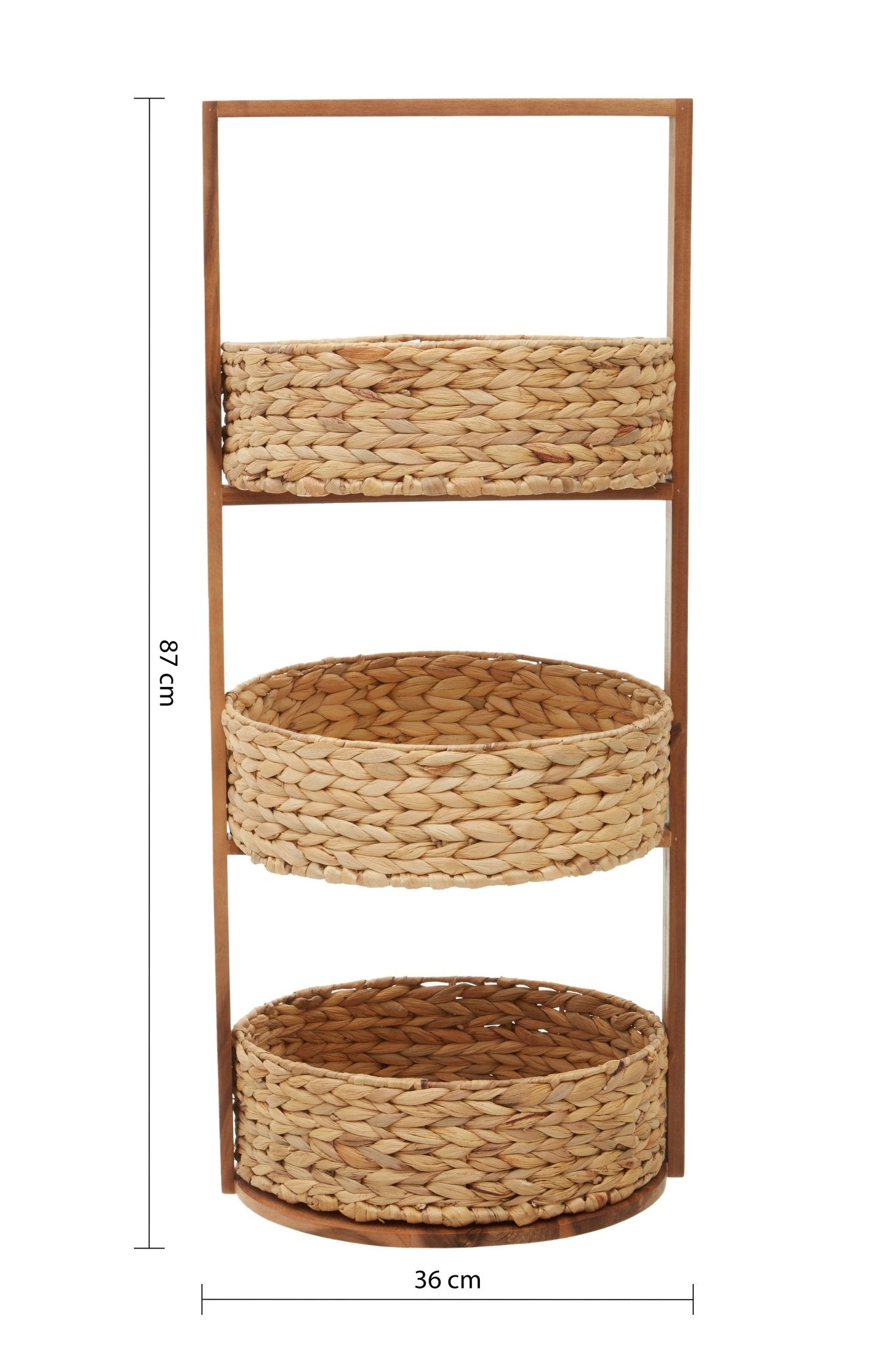 Anneli 3 Tier Water Hyacinth Shelf Unit. - Skandi London