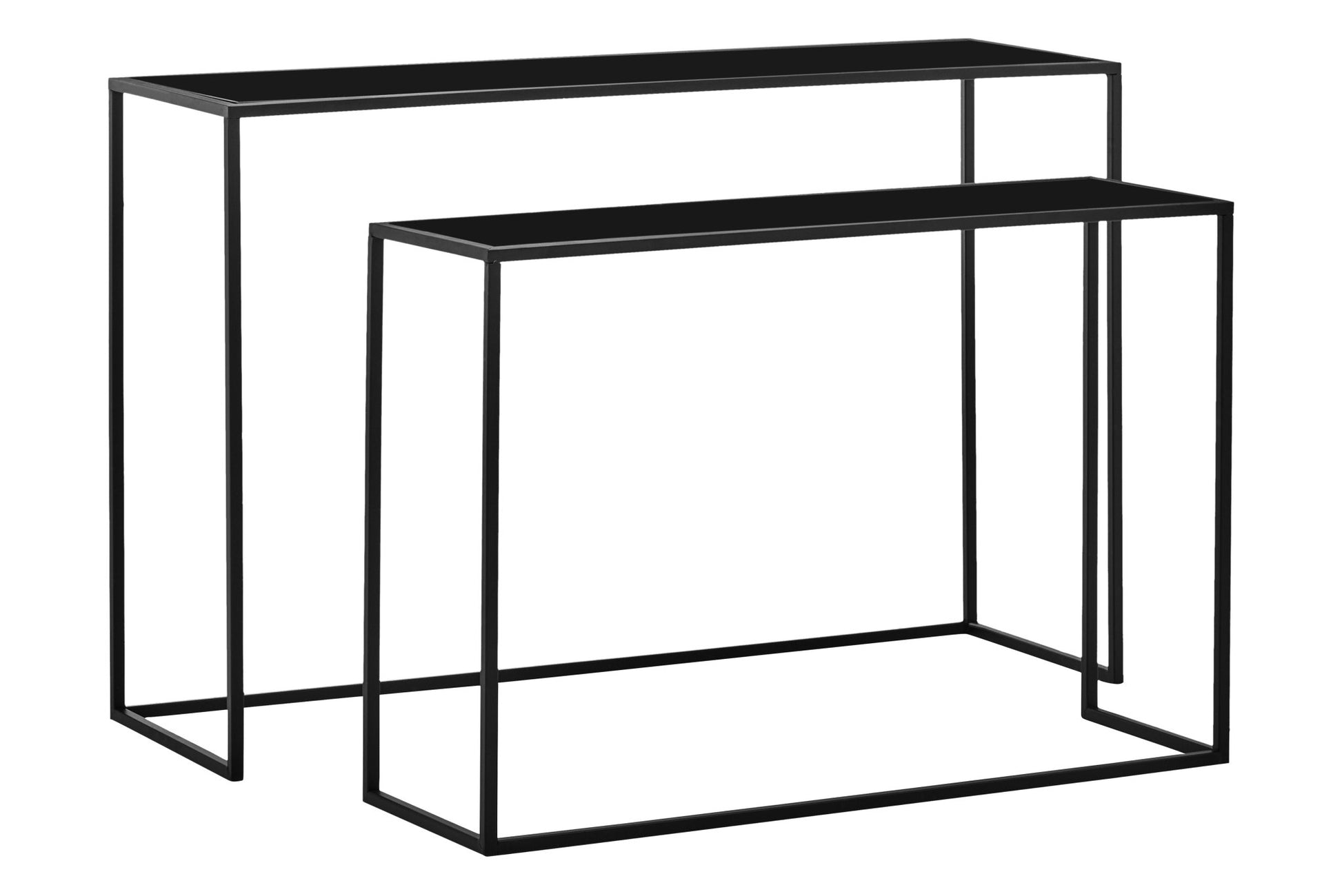 Arvid Set Of Two Black Console Tables - Skandi London