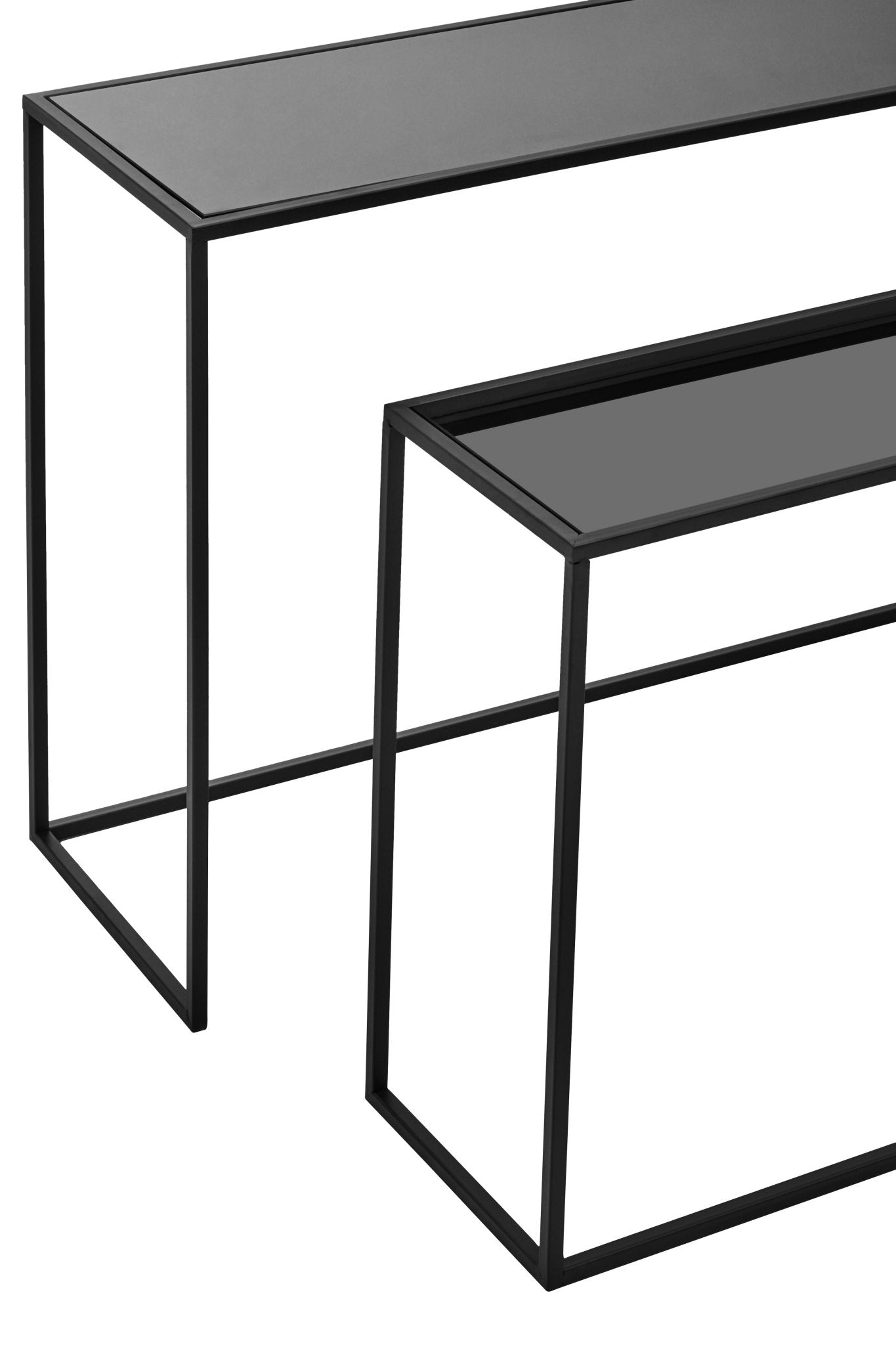 Arvid Set Of Two Black Console Tables - Skandi London