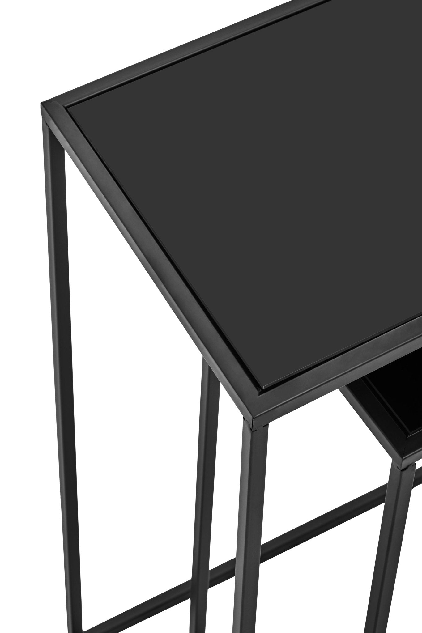 Arvid Set Of Two Black Console Tables - Skandi London