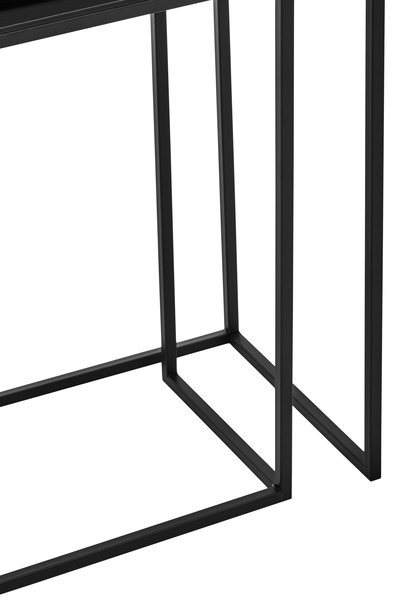 Arvid Set Of Two Black Console Tables - Skandi London