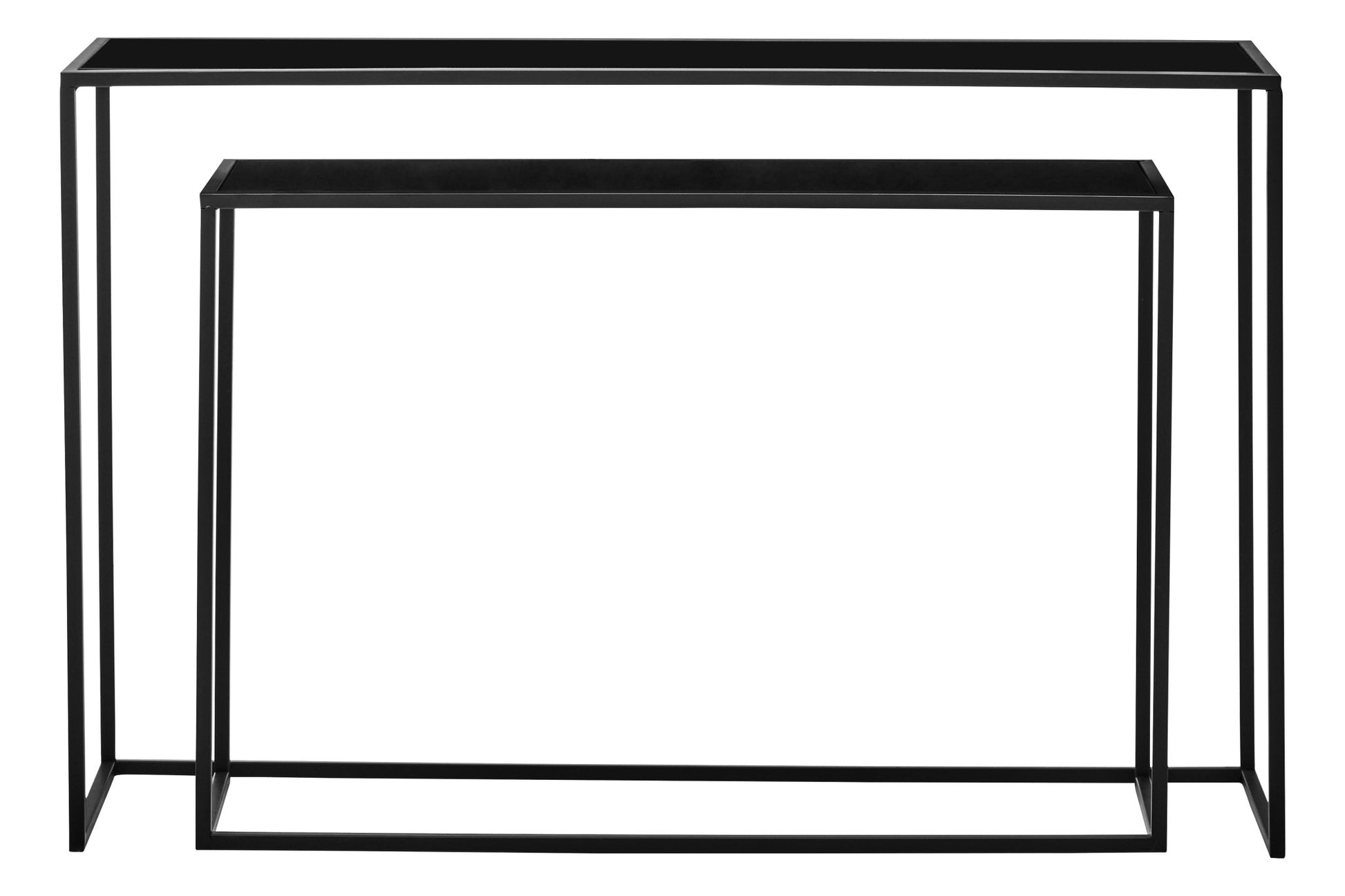 Arvid Set Of Two Black Console Tables - Skandi London