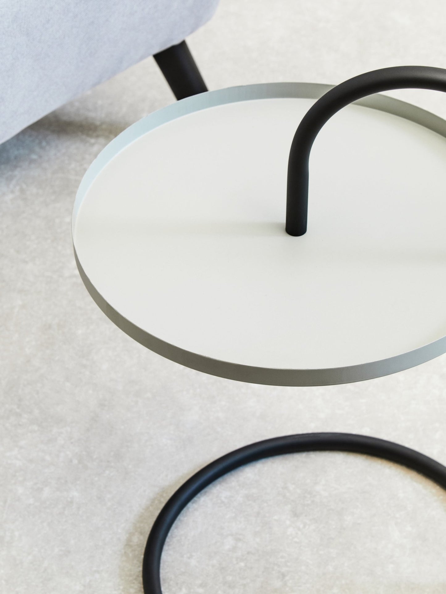Rica Grey And Black Hanging Top Side Table - Skandi London