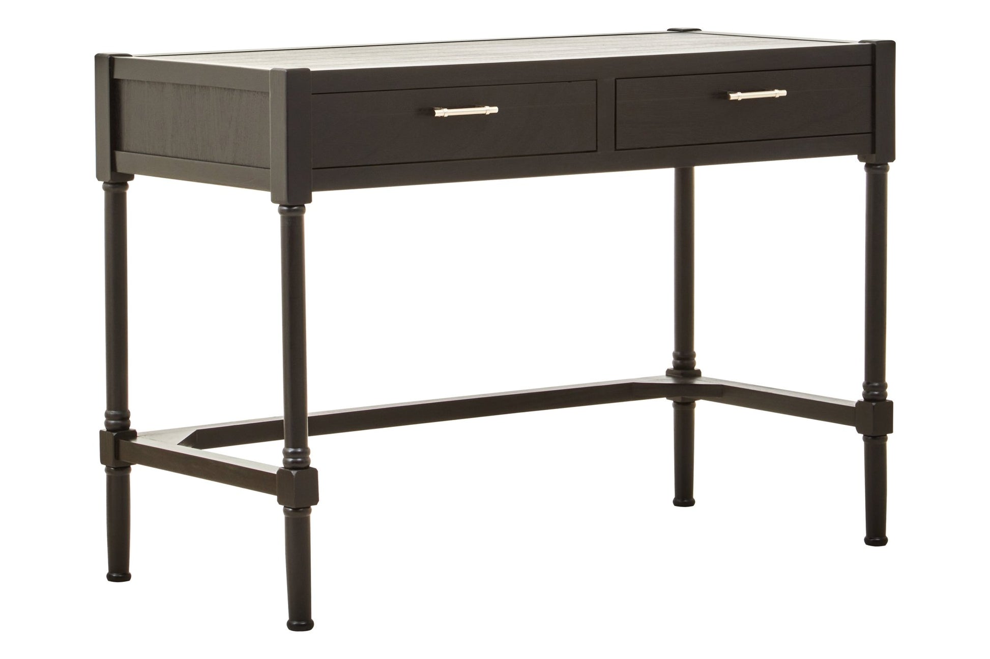 Fransen Two Drawer Black Finish Desk - Skandi London
