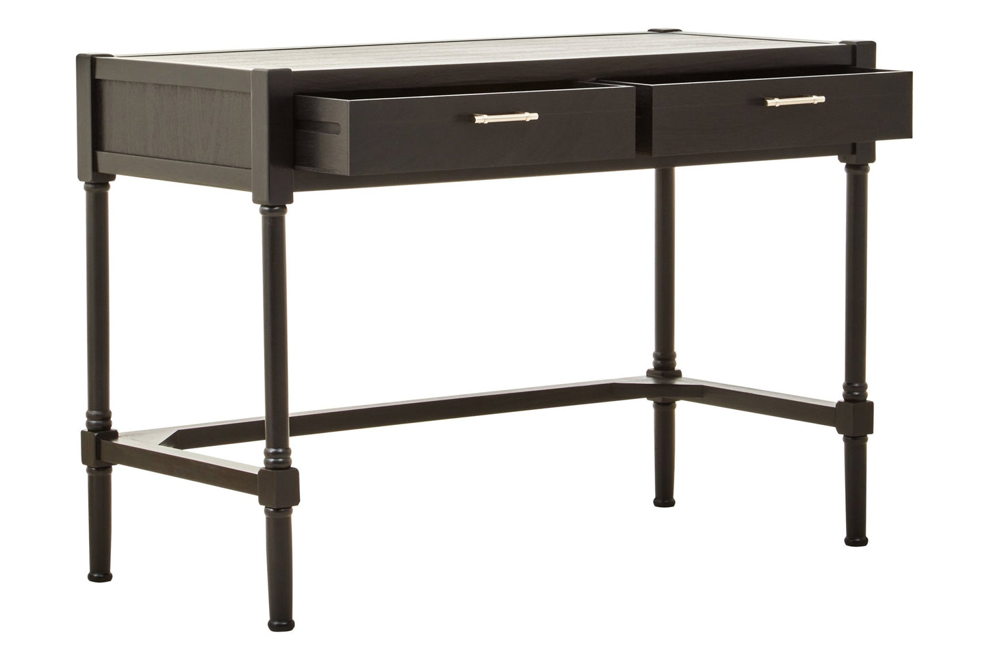 Fransen Two Drawer Black Finish Desk - Skandi London