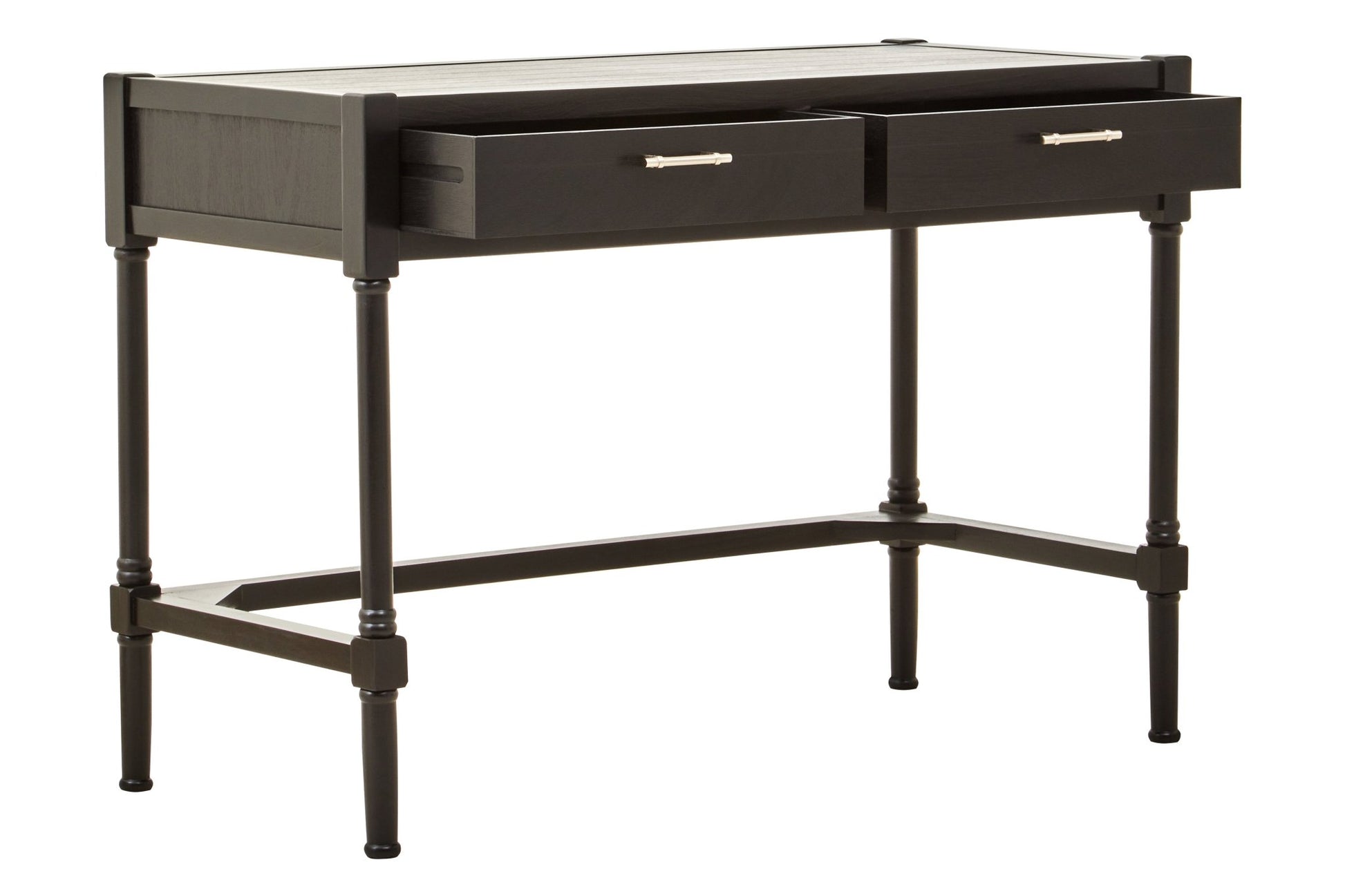 Fransen Two Drawer Black Finish Desk - Skandi London