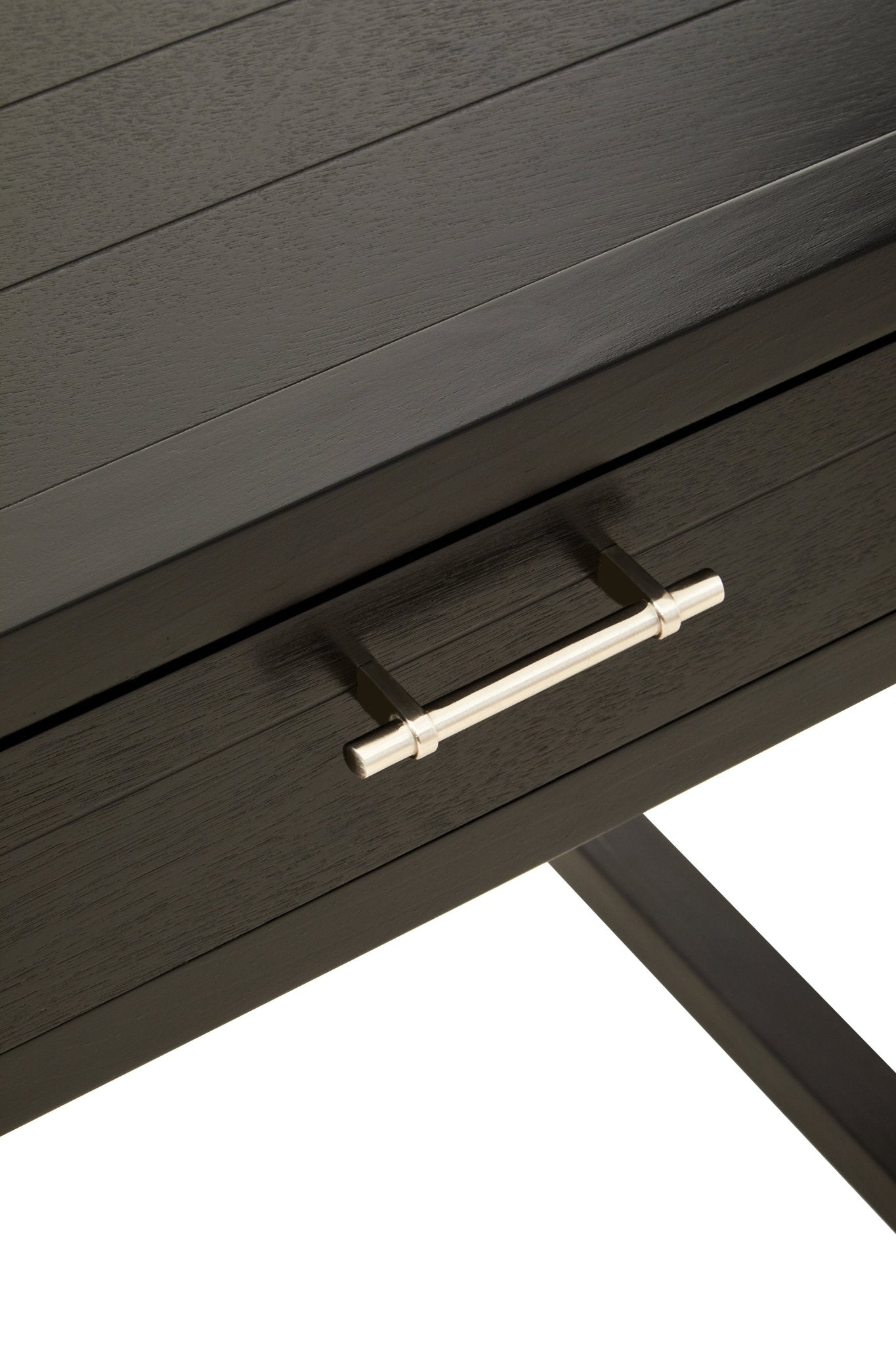 Fransen Two Drawer Black Finish Desk - Skandi London