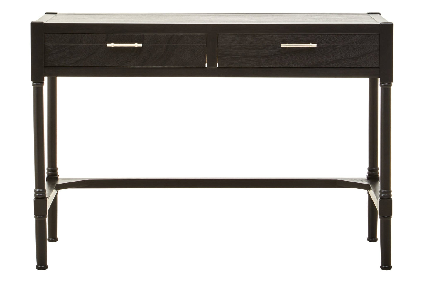 Fransen Two Drawer Black Finish Desk - Skandi London