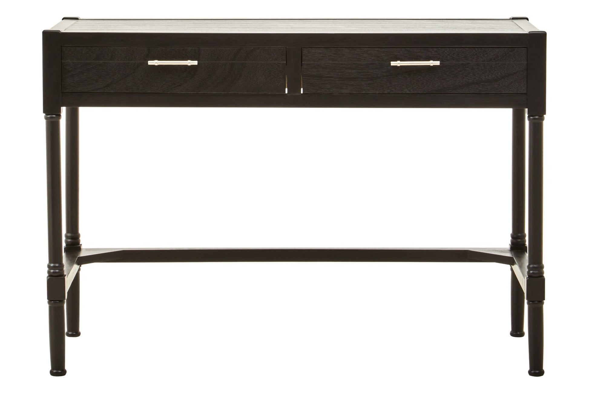 Fransen Two Drawer Black Finish Desk - Skandi London