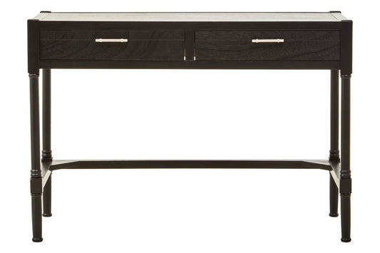 Fransen Two Drawer Black Finish Desk - Skandi London
