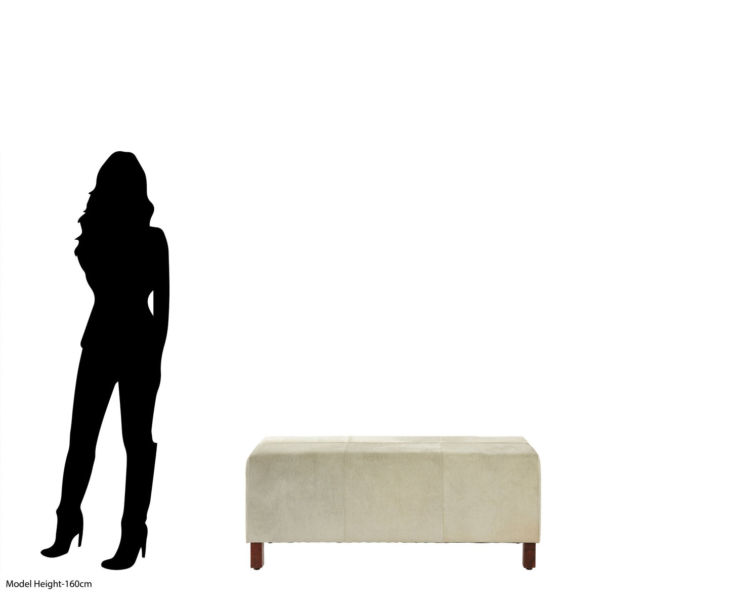 Haral Townhouse Natural Leather Bench With Wood Legs - Skandi London