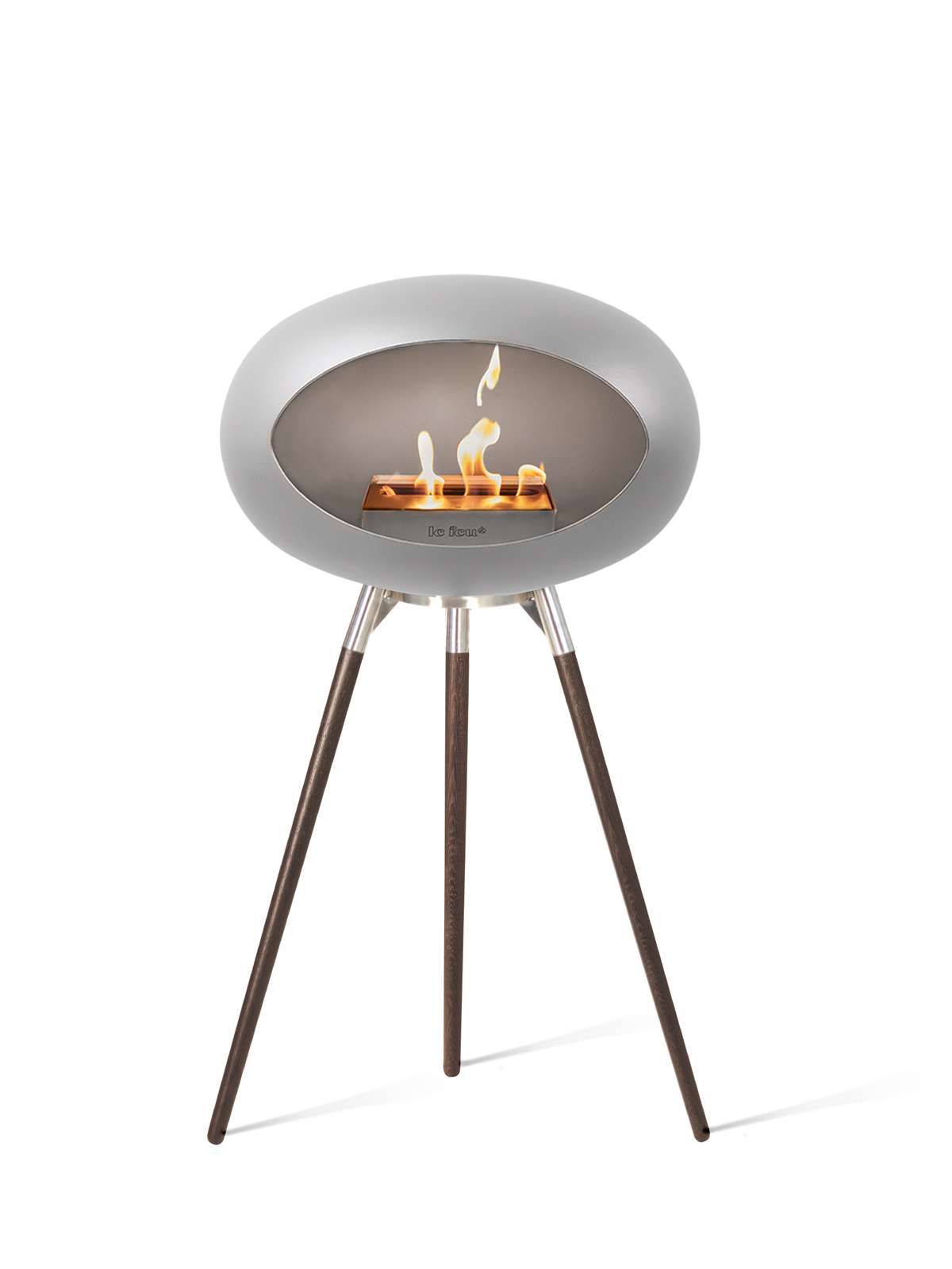 Le Feu - Dome Ground High - Nickel + Steel + Smoked Oak + Steel - Skandi London