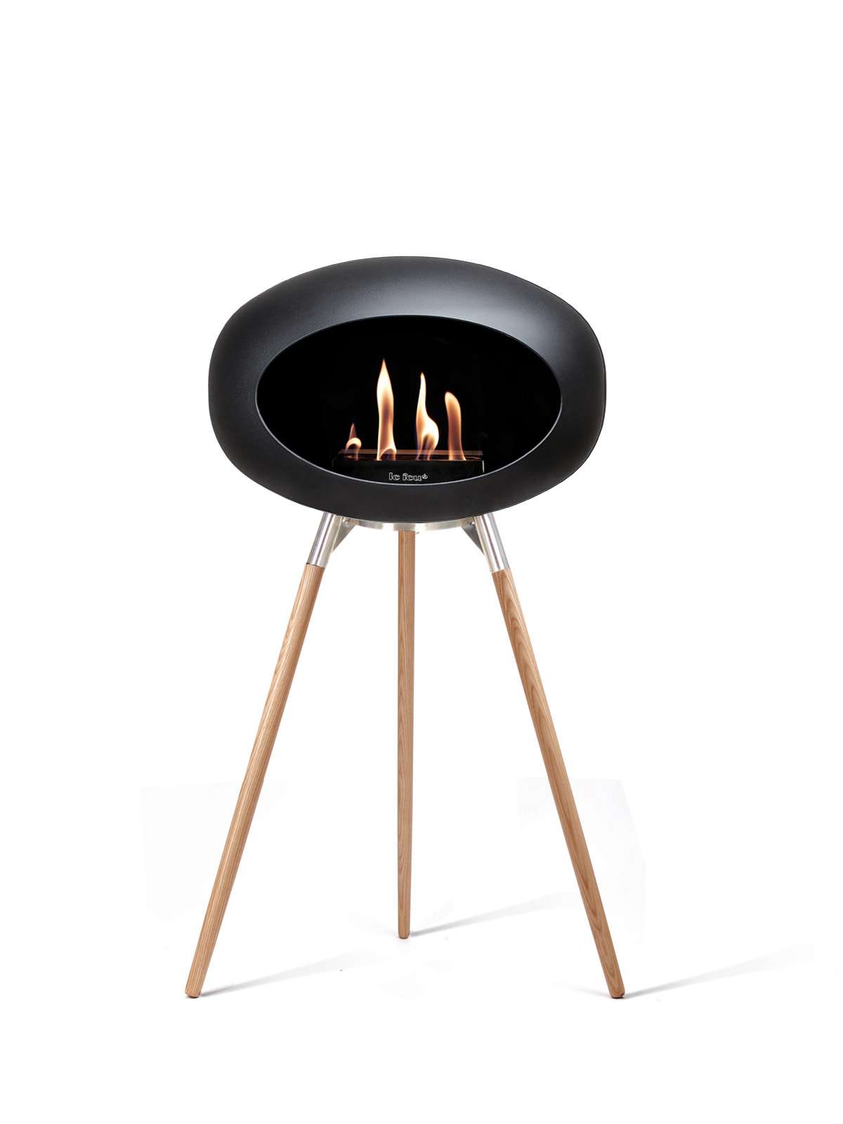 Le Feu - Dome Ground High - Black + Steel + Soapwashed Oak + Steel - Skandi London