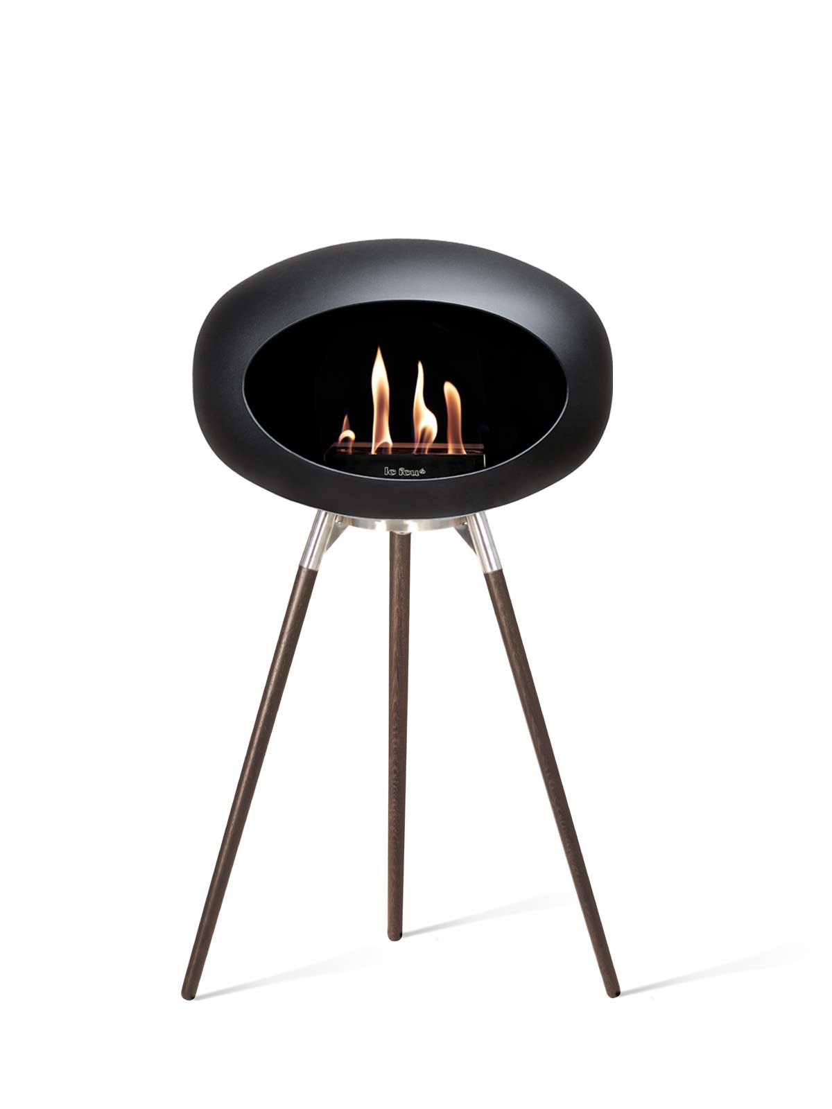 Le Feu - Dome Ground High - Black + Steel + Smoked Oak + Steel - Skandi London