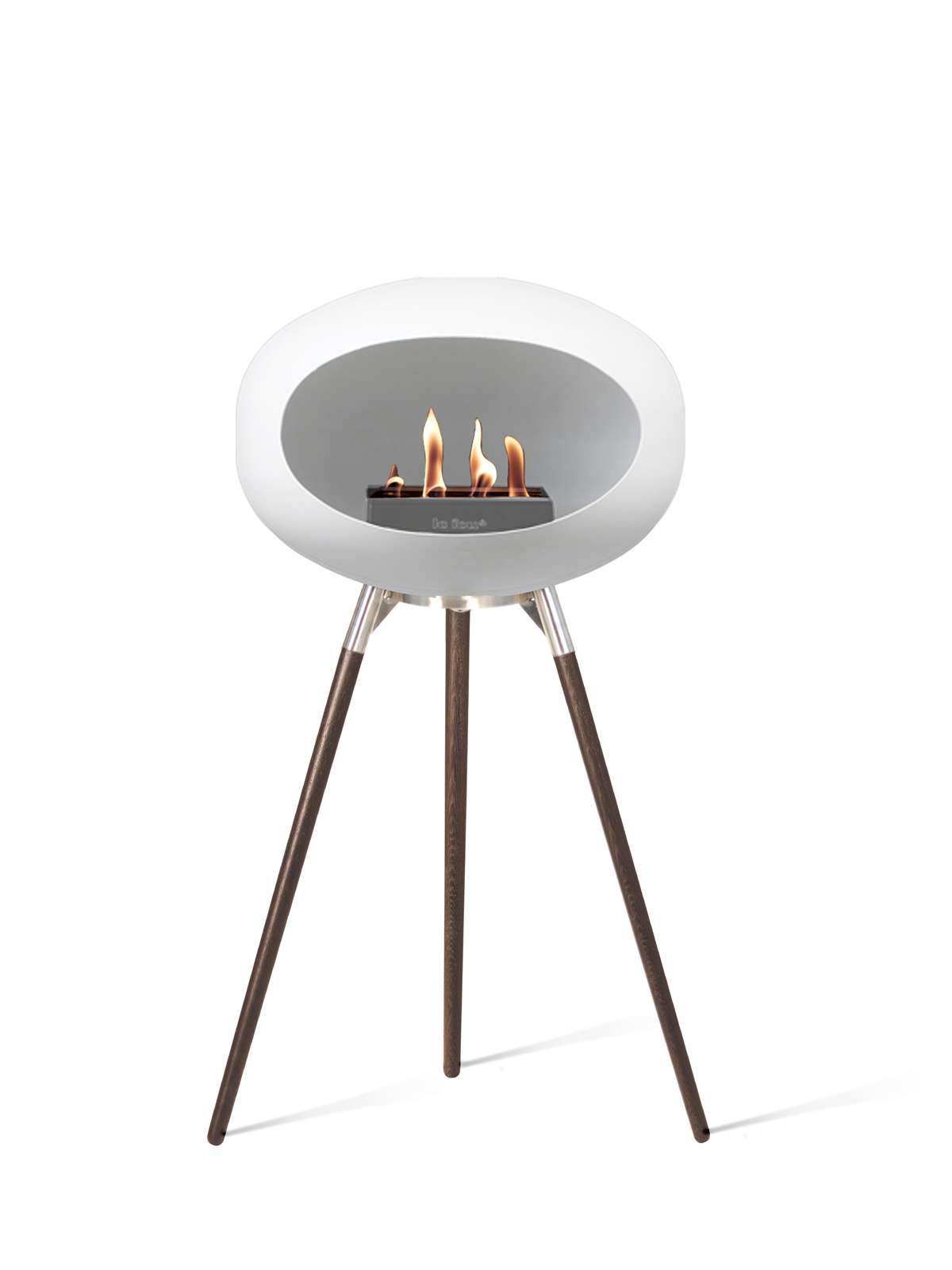 Le Feu - Dome Ground High - White + Steel + Smoked Oak + Steel - Skandi London