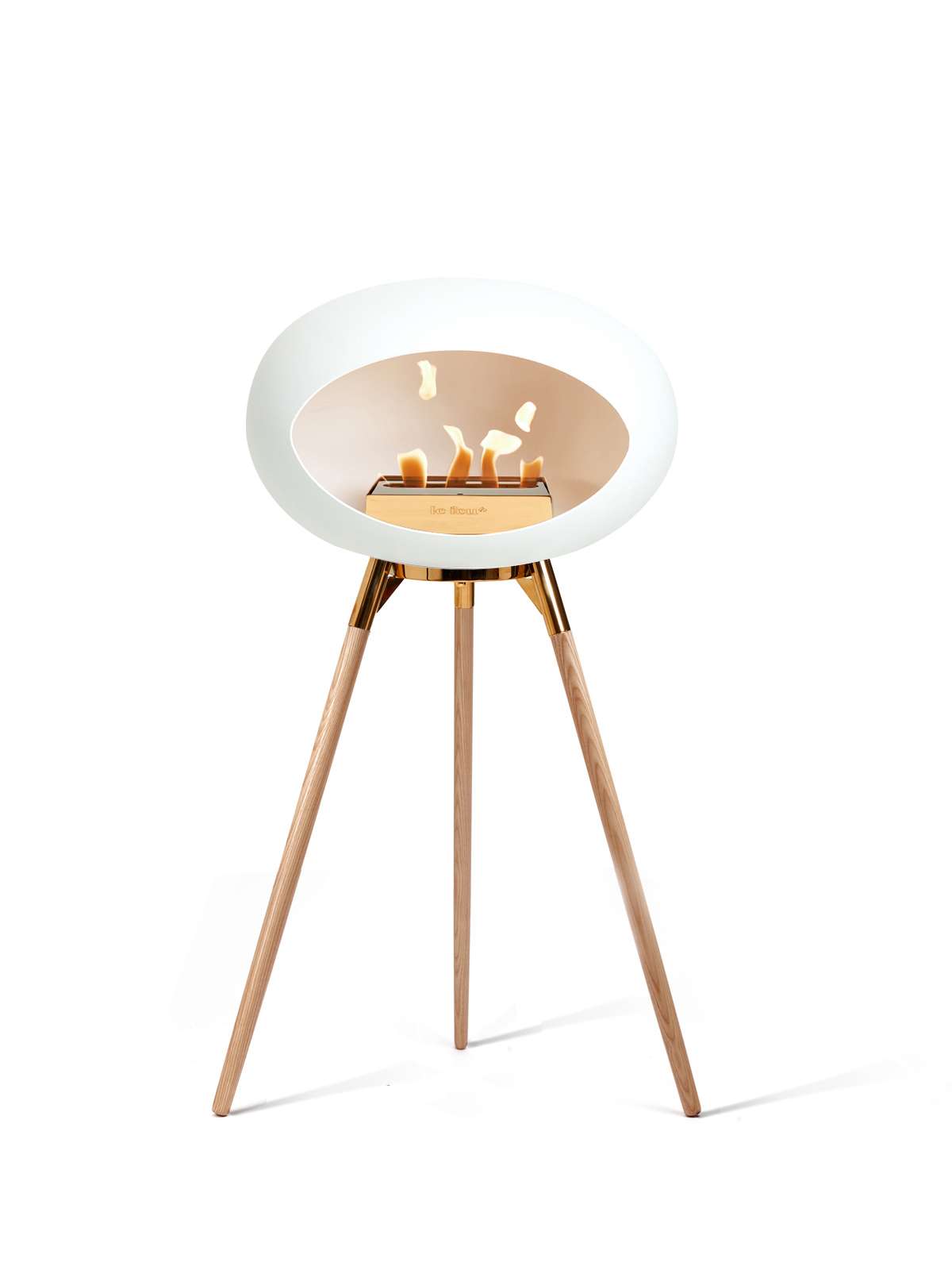 Le Feu - Dome Ground High - White + Rosegold + Soaptreated Oak + Rosegold - Skandi London