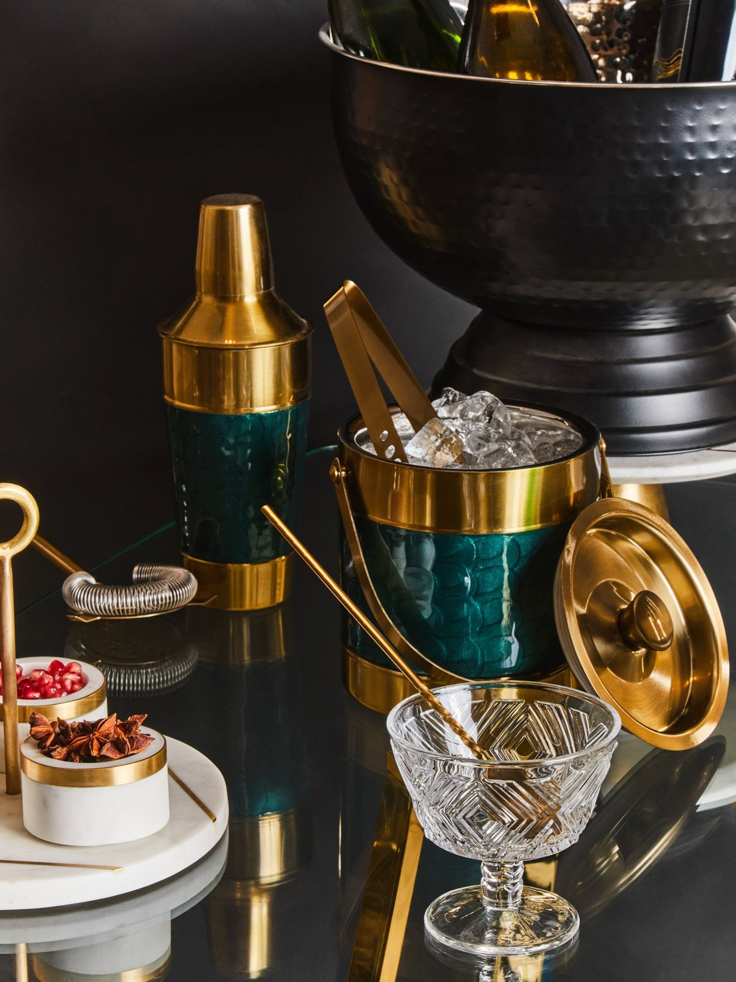 Anders Black Finish Champagne Bowl - Skandi London