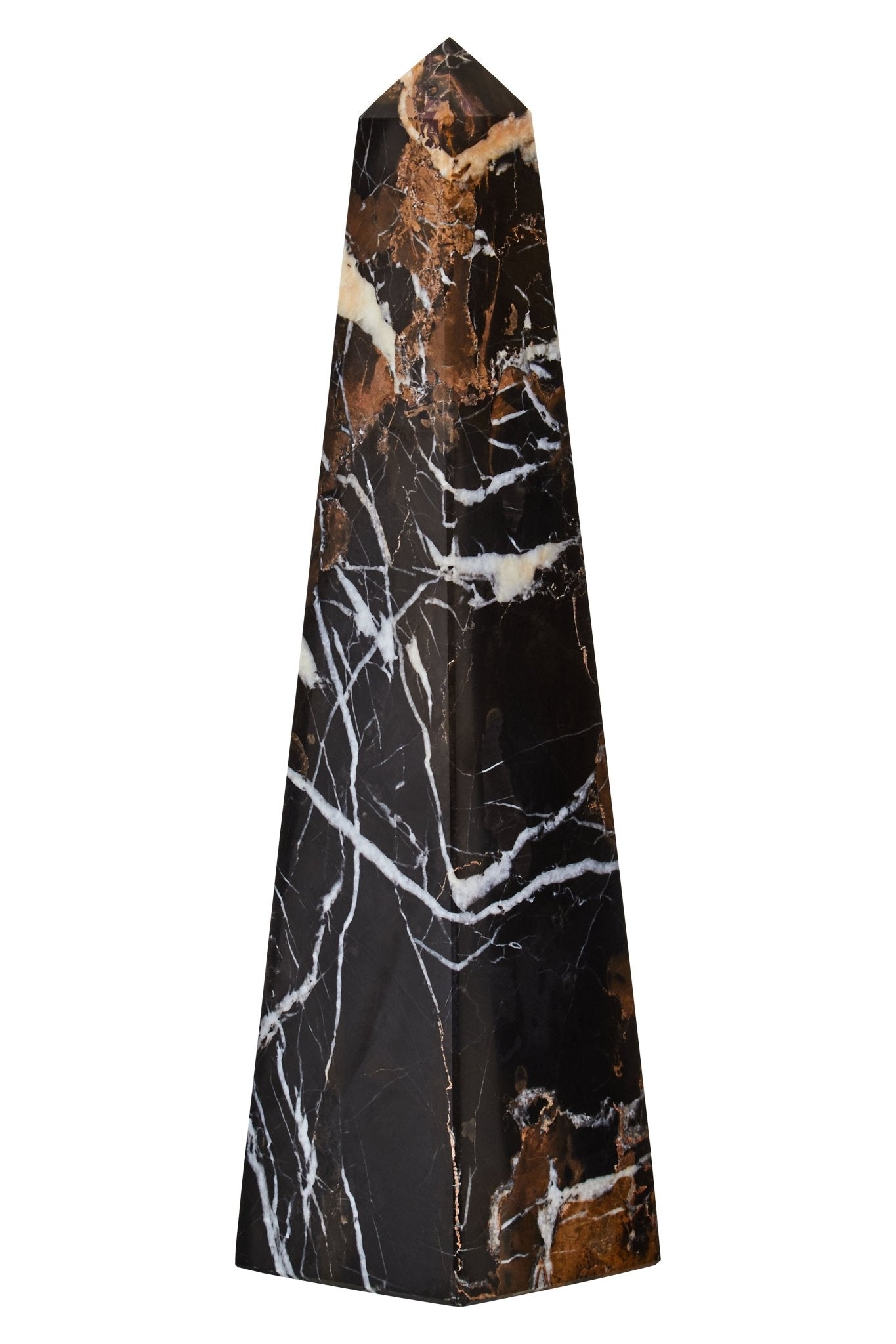 Vida Large Black Marble Obelisk - Skandi London