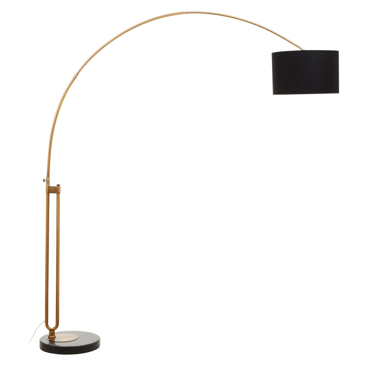 Gerda Antique Brass Floor Lamp with Black Marble Base - Skandi London