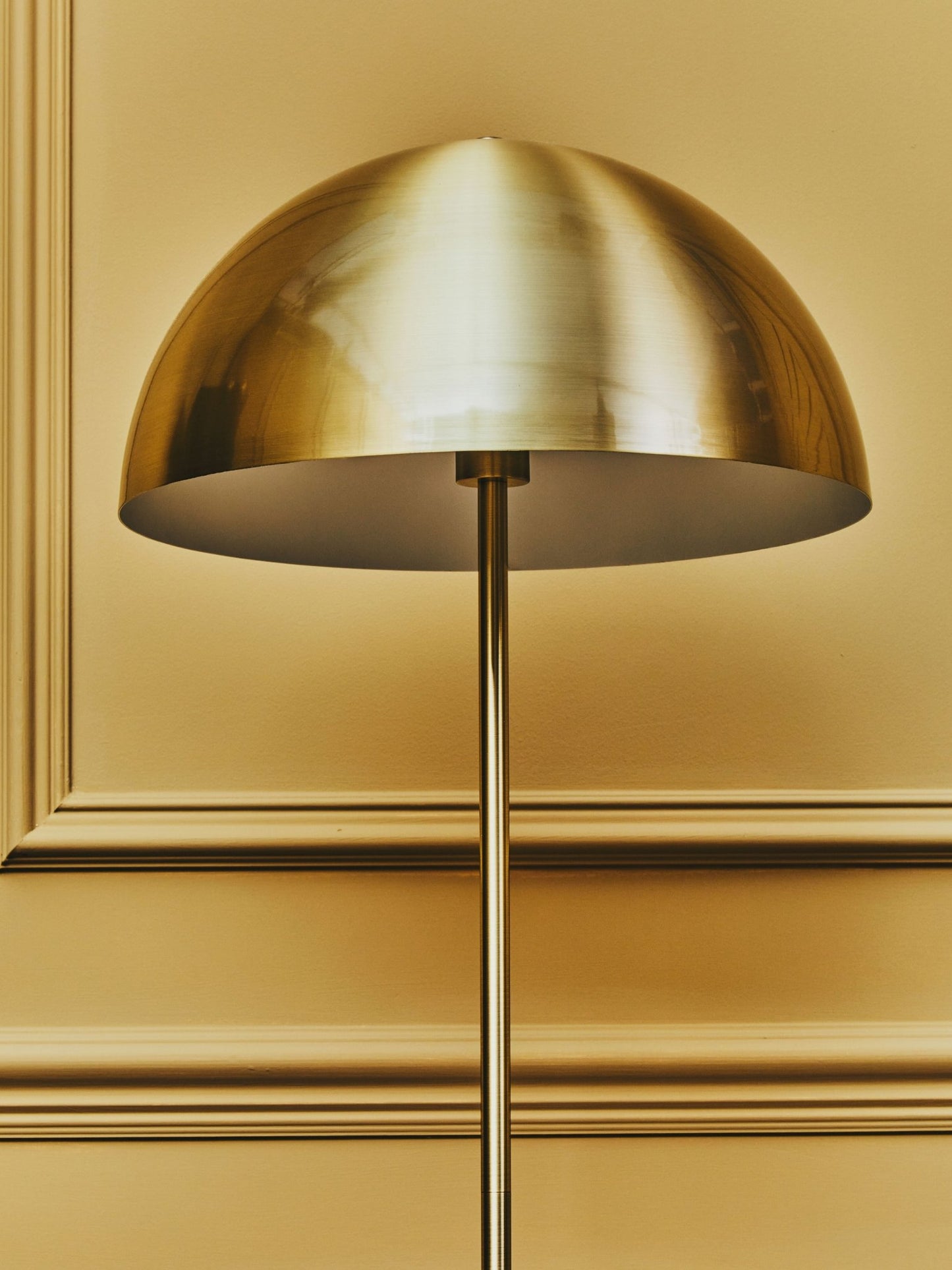 Kieron Brushed Brass Metal Floor Lamp - Skandi London