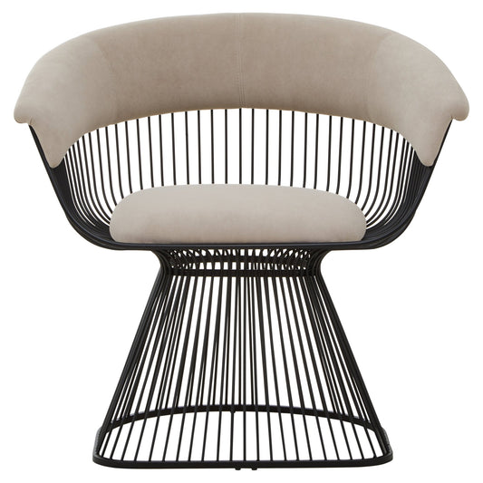 Sander Mink and Black Velvet Chair - Skandi London