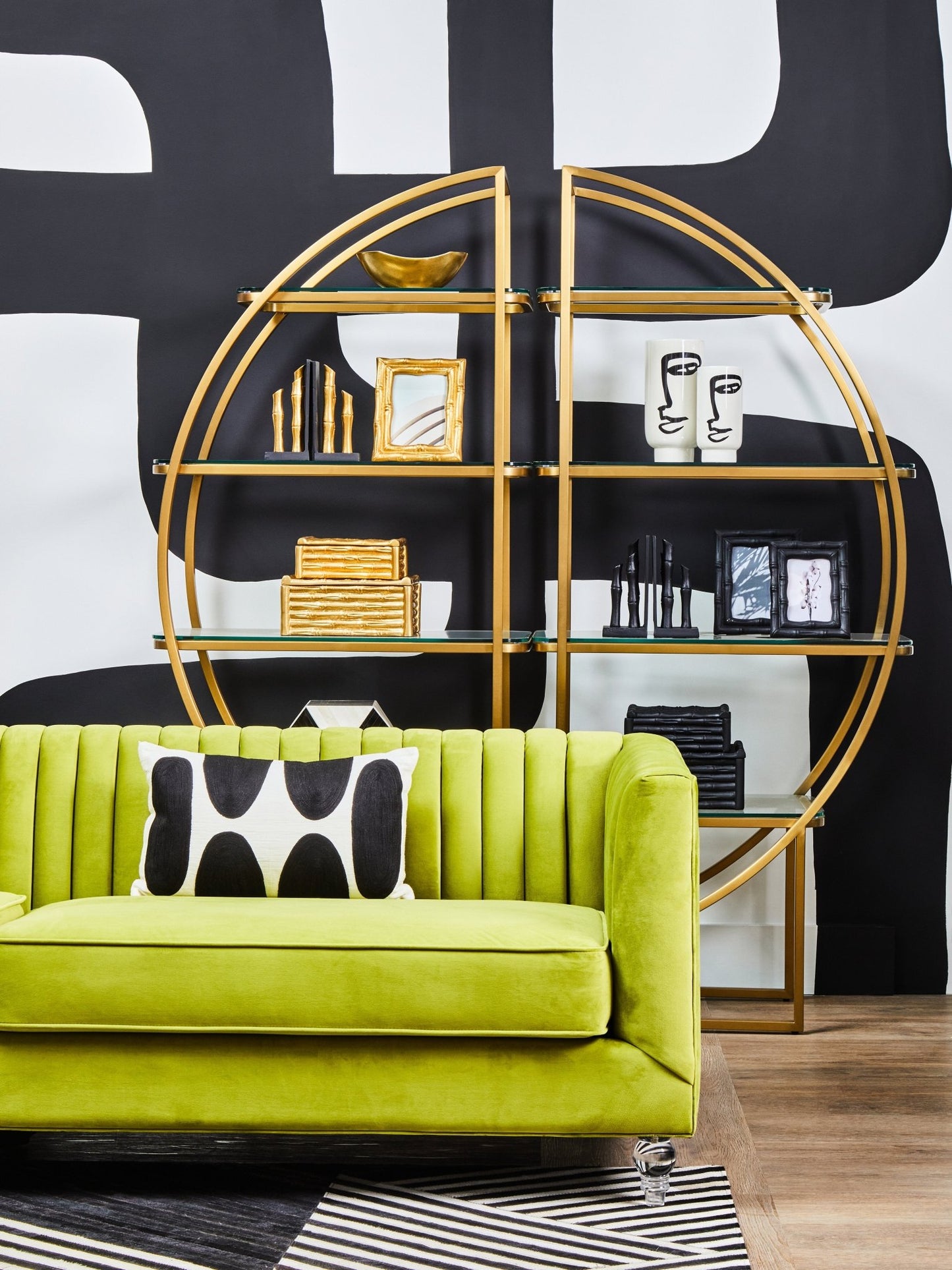 Sander Right Half Moon Shelf Unit - Skandi London