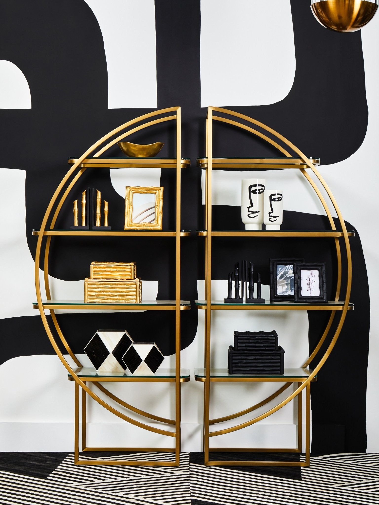 Sander Right Half Moon Shelf Unit - Skandi London