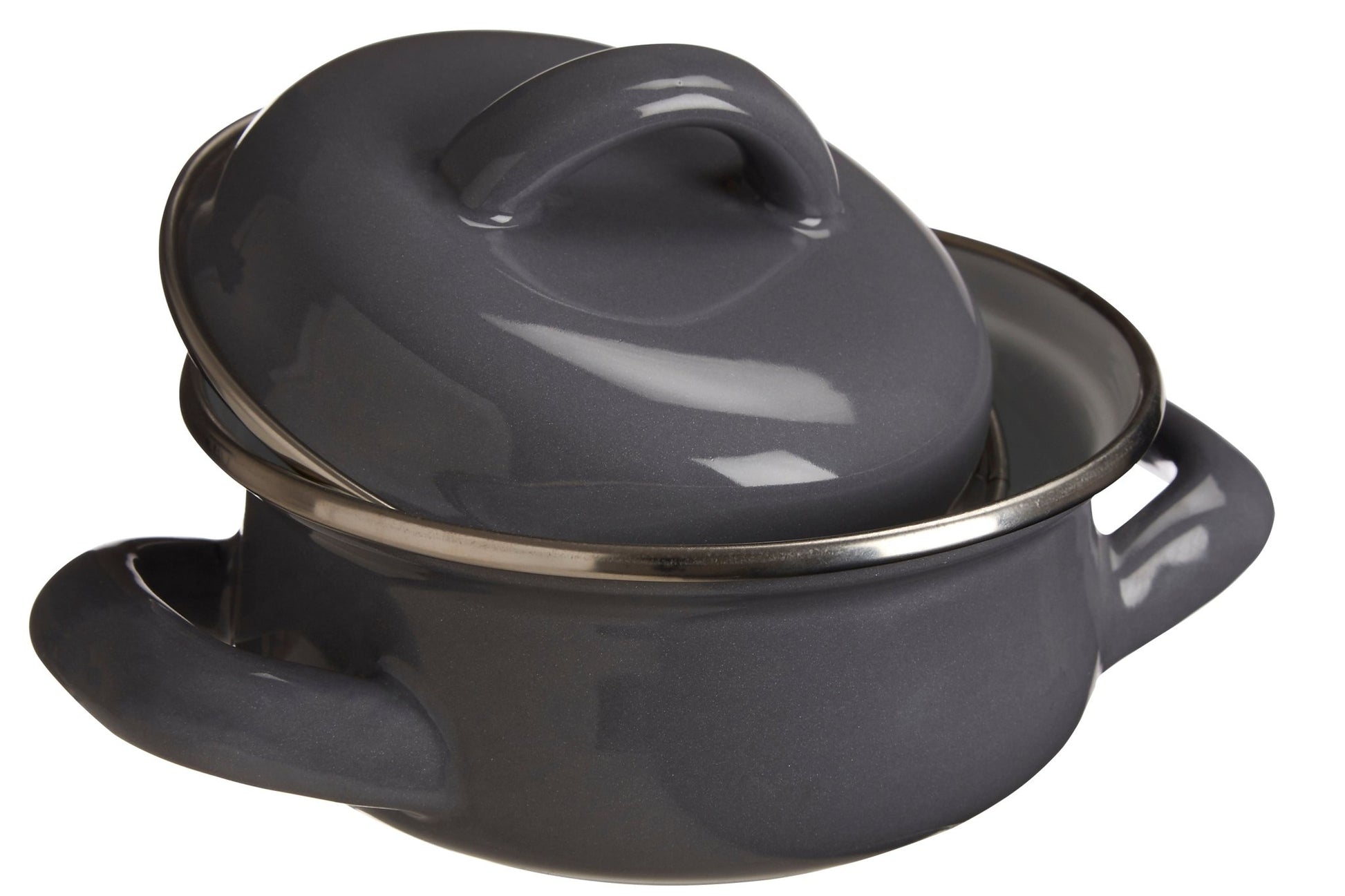 Maj Grey Enamel Mini Casserole Dish - Skandi London