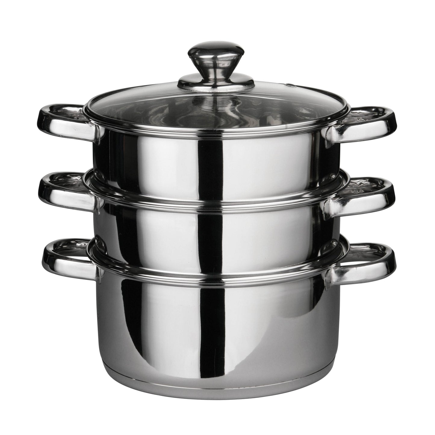 Agne Tier Stainless Steel Steamer with Glass Lid - Skandi London