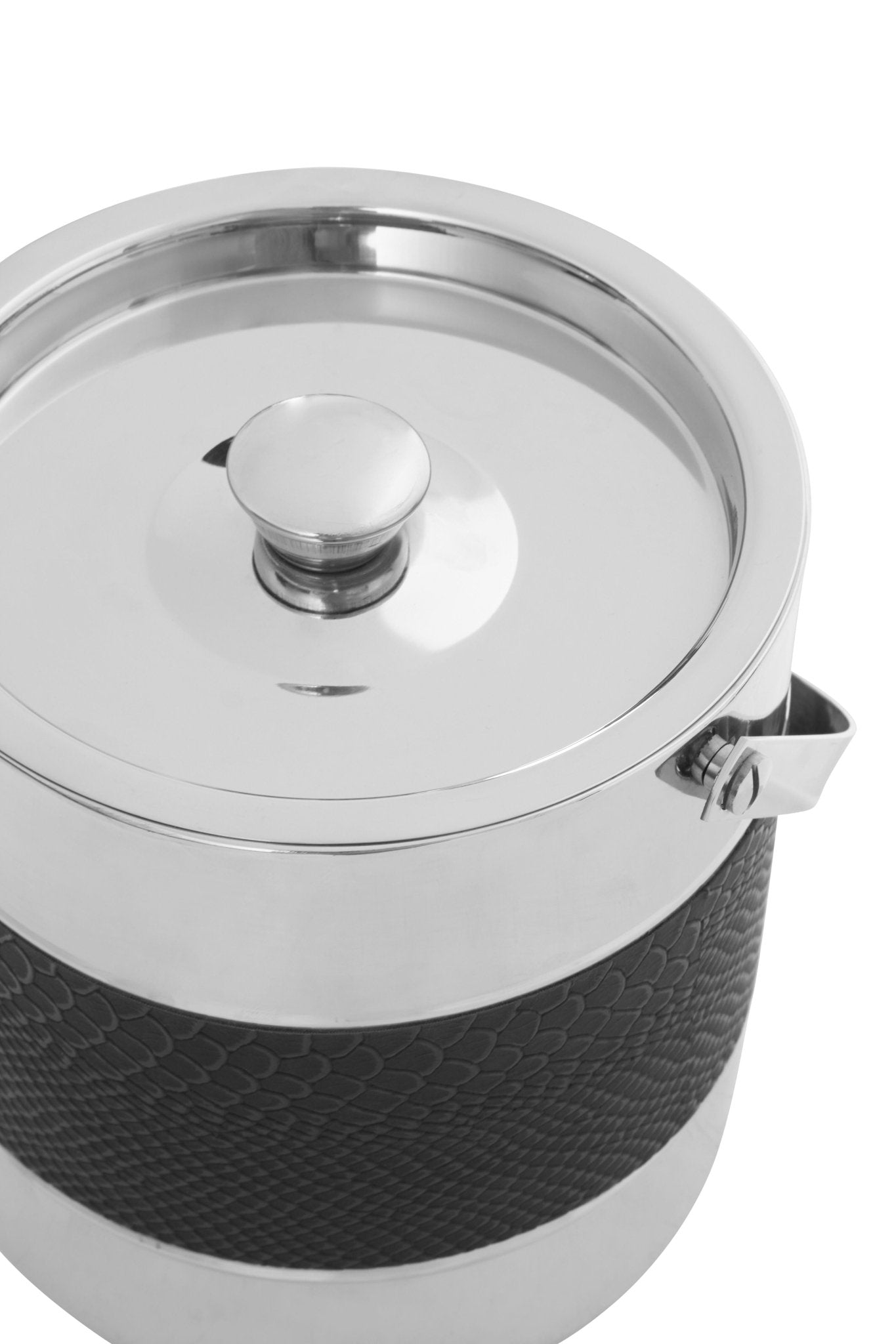 Kelda Silver Finish Ice Bucket With Tongs - Skandi London