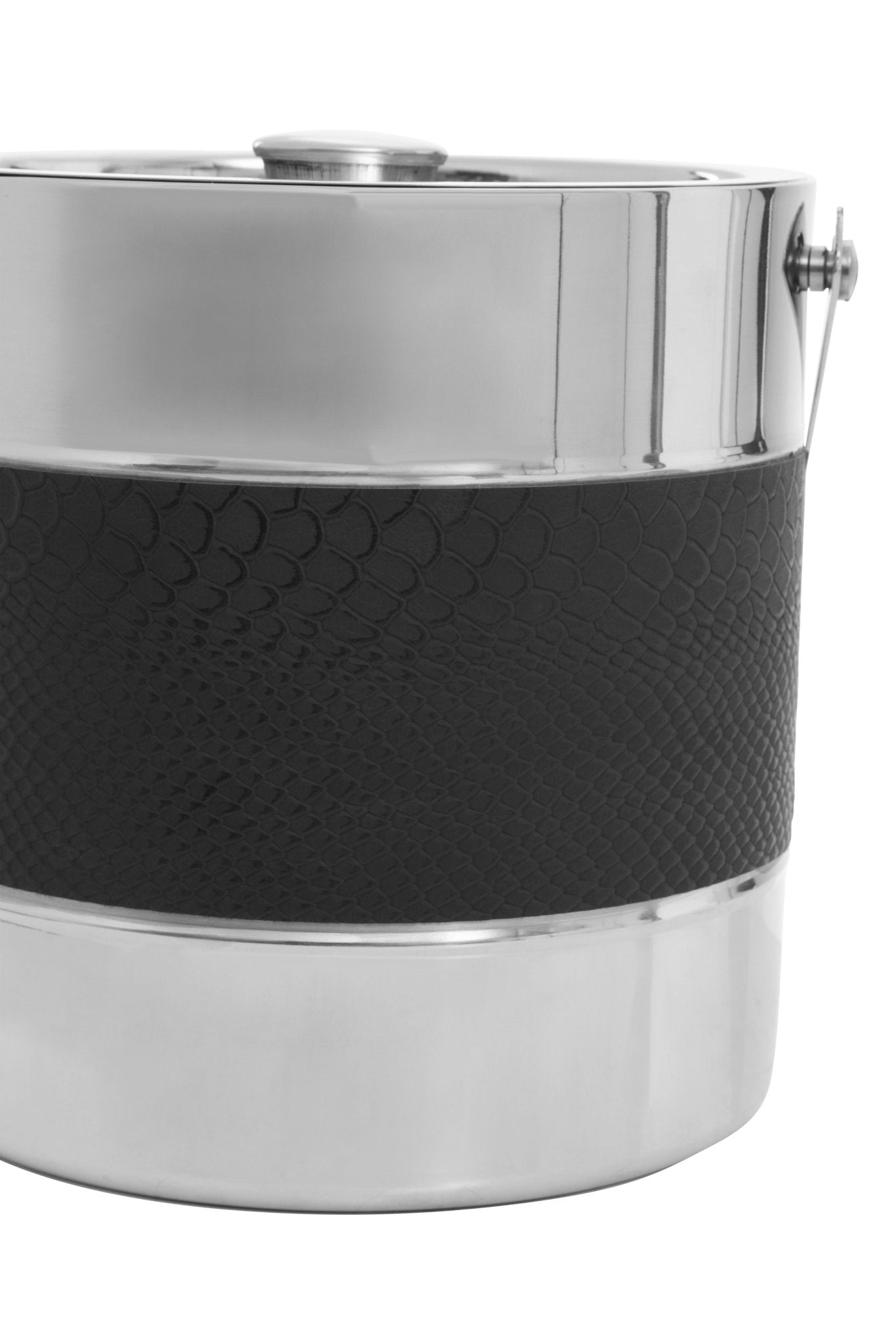 Kelda Silver Finish Ice Bucket With Tongs - Skandi London