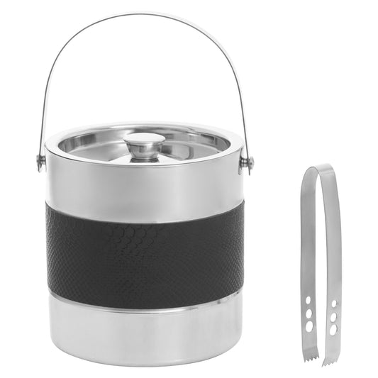 Kelda Silver Finish Ice Bucket With Tongs - Skandi London