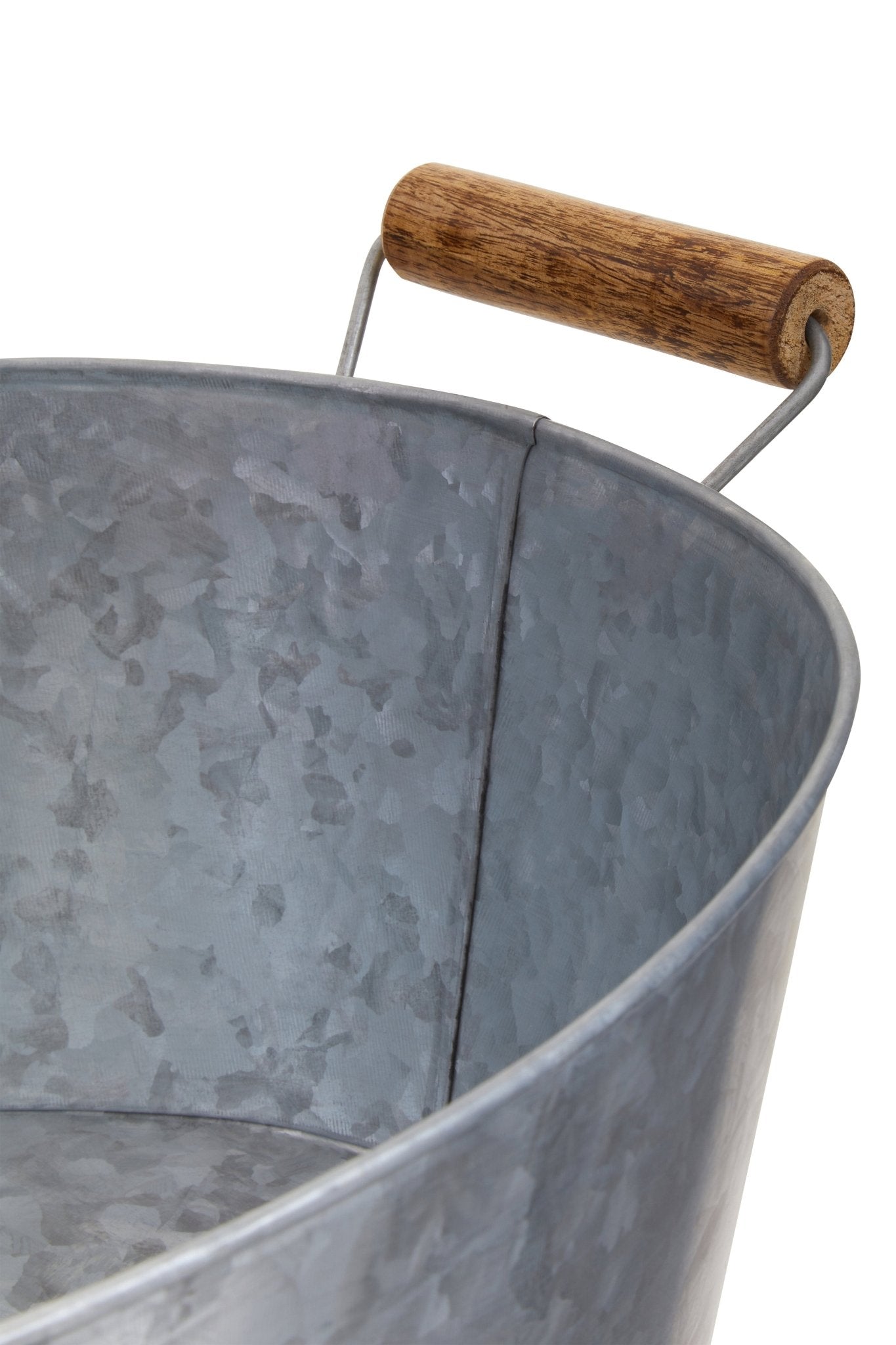 Dair Large Boat Shape Galvanised Steel Tray - Skandi London