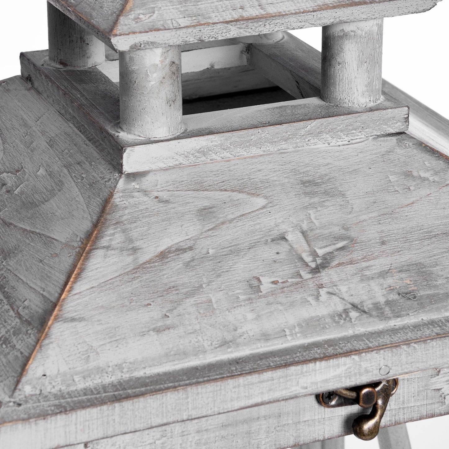 Skandi London Set Of Three Wooden Lanterns With Traditional Cross Section - Skandi London