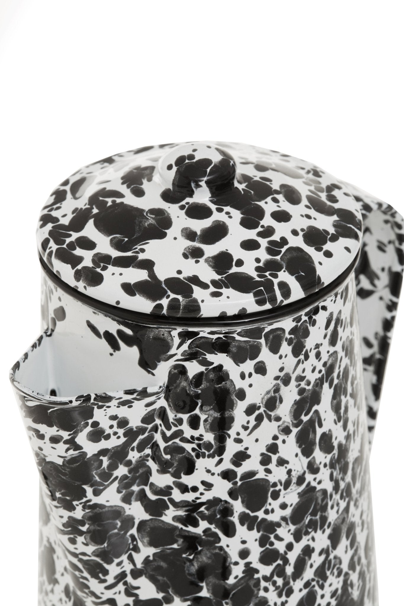 Goran Black And White Patterned Coffee Pot - Skandi London