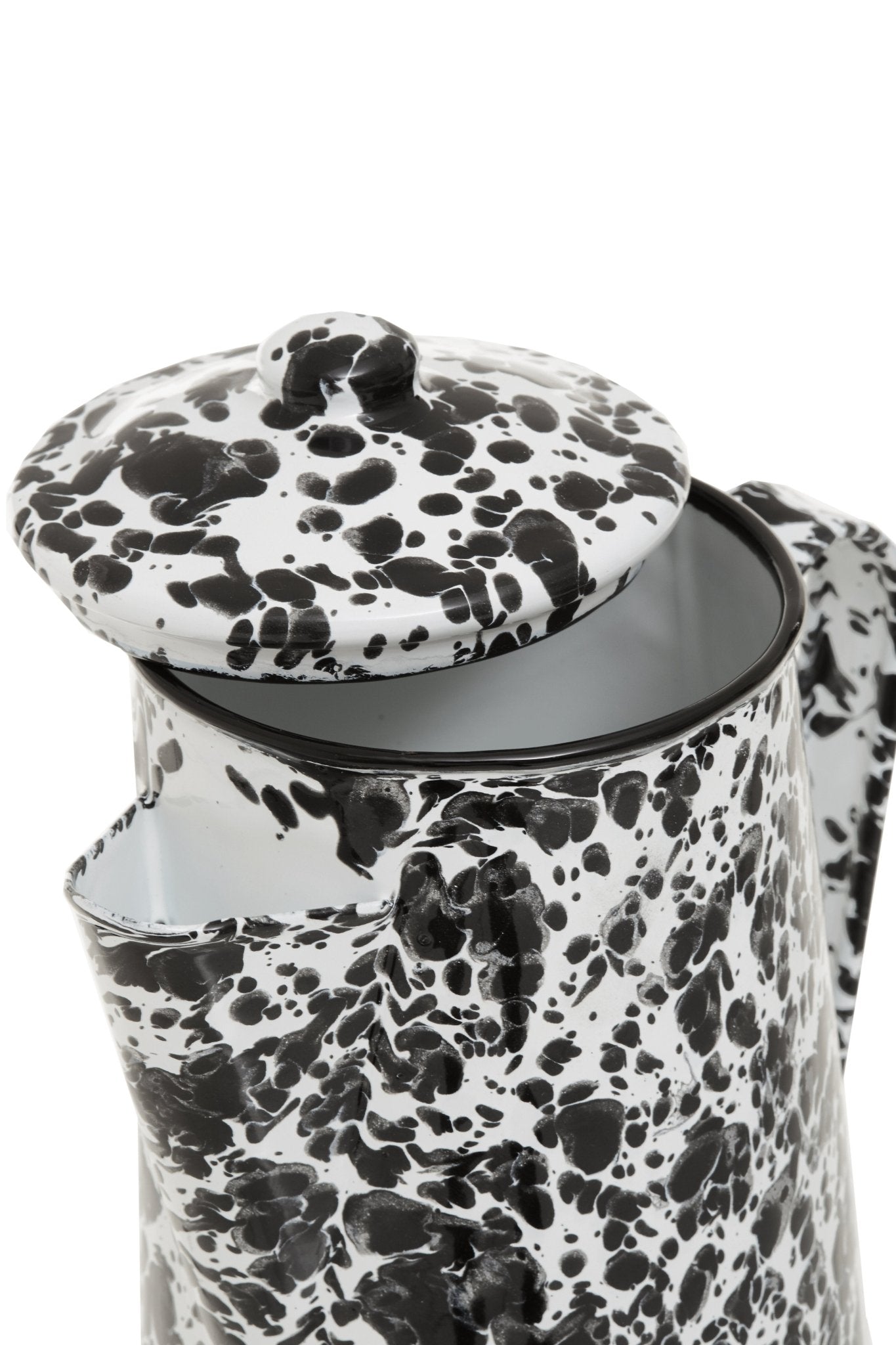 Goran Black And White Patterned Coffee Pot - Skandi London