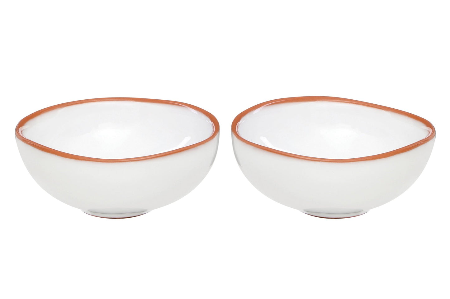 Set Of Two Britta White Glazed Mini Bowls - Skandi London