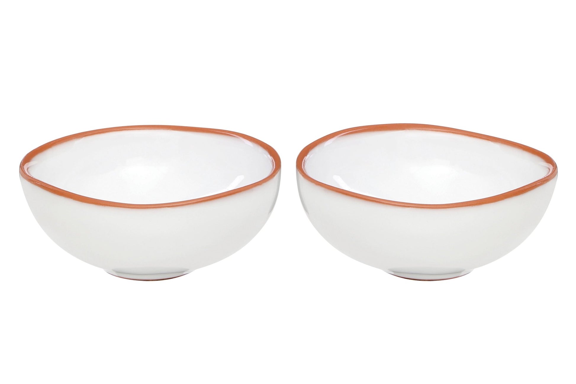 Set Of Two Britta White Glazed Mini Bowls - Skandi London