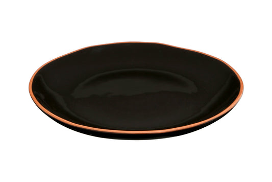 Britta Black Glazed Terracotta Dinner Plate - Skandi London