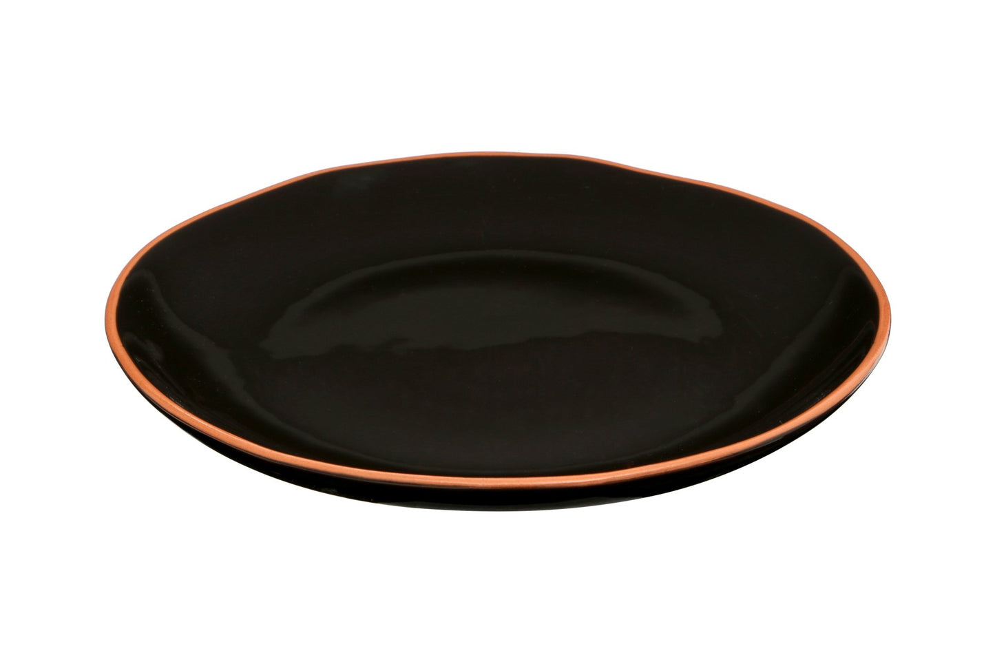 Britta Black Glazed Terracotta Dinner Plate - Skandi London