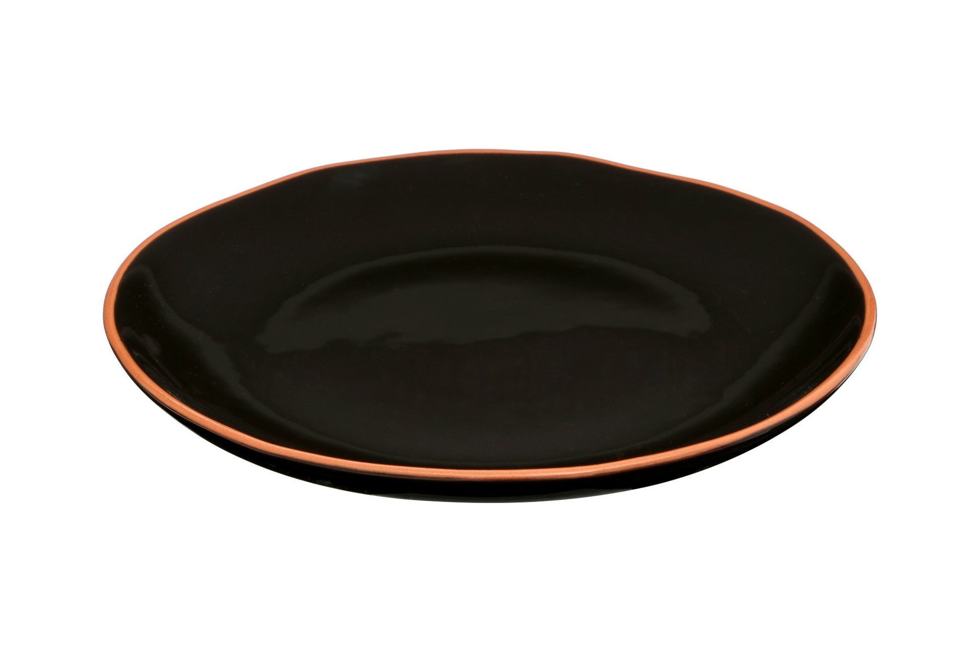 Britta Black Glazed Terracotta Dinner Plate - Skandi London