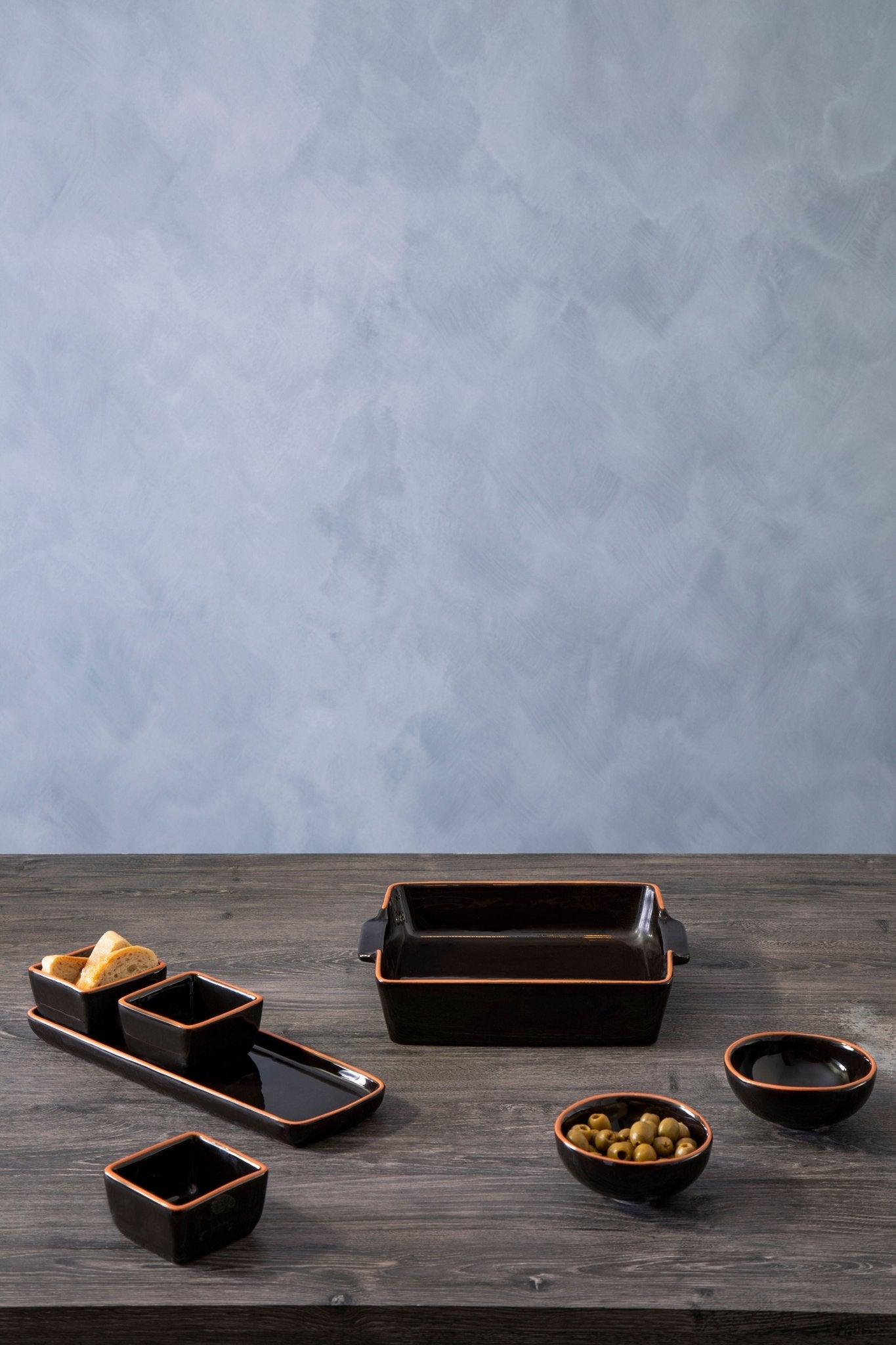 Set Of Two Britta Black Glazed Mini Bowls - Skandi London