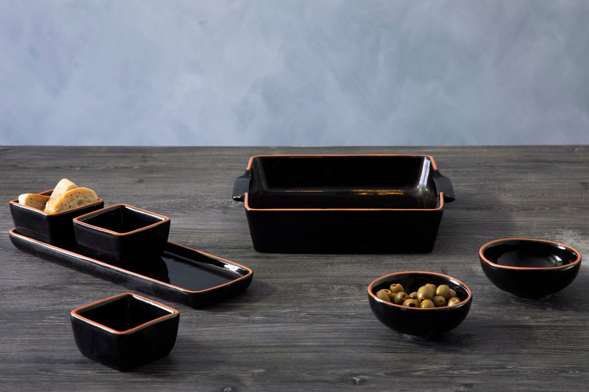 Set Of Two Britta Black Glazed Mini Bowls - Skandi London