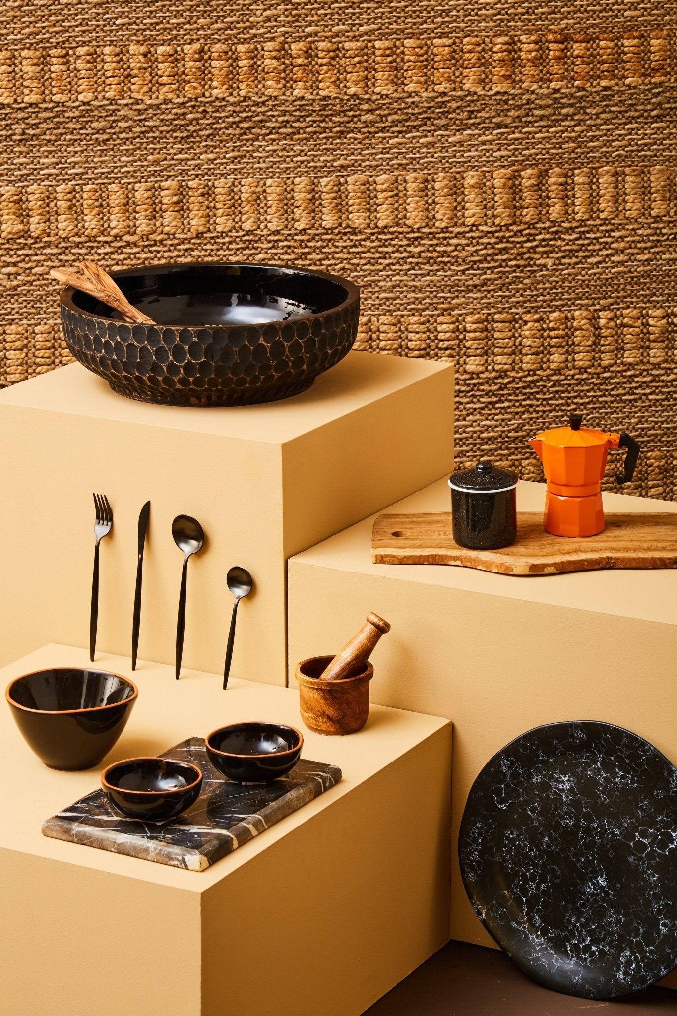 Set Of Two Britta Black Glazed Mini Bowls - Skandi London